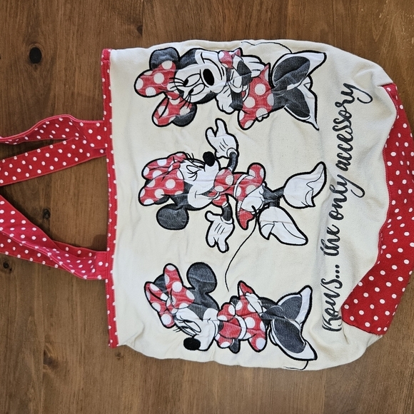 Disney Handbags - Disney Parks Tote Bag Minnie Mouse "Bows...The Only Accessory"